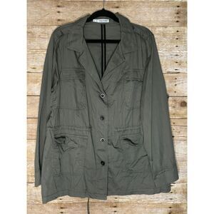 MAURICES BUTTON FRONT CASUAL TRANSITIONAL FATIGUE LAYERING ANORAK SHIRT SIZE 2X